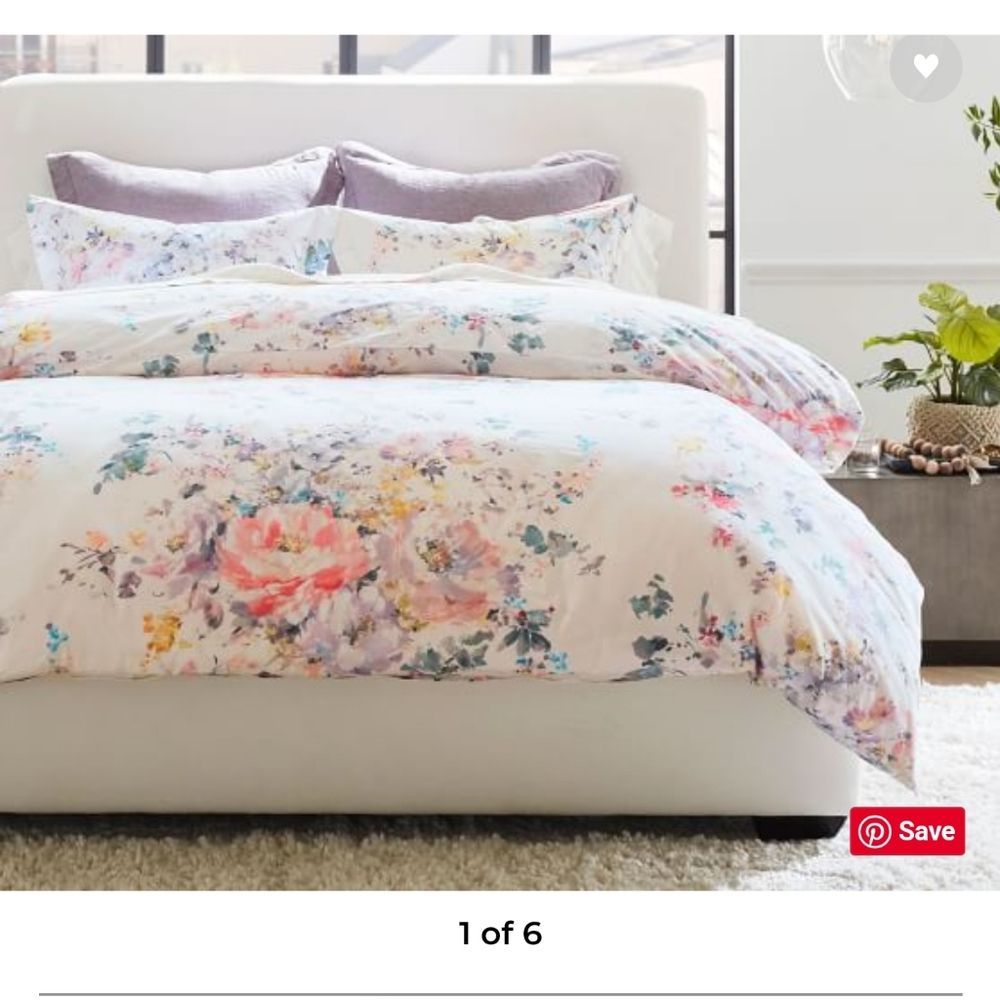 RARE Floral Pottery Barn Kinsley Duvet- Full/Queen